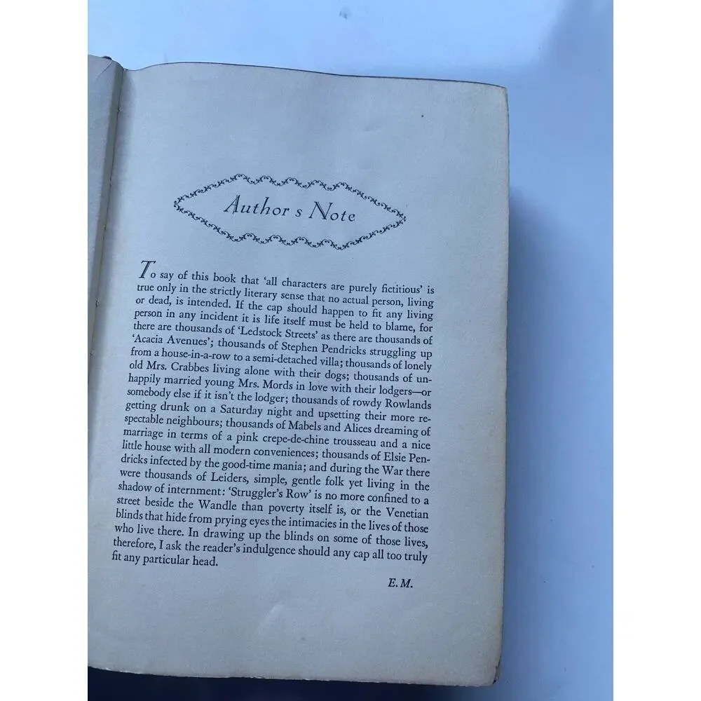 Venetian Blinds Ethel Mannia 1933 Vintage Book First Edition Borzoi